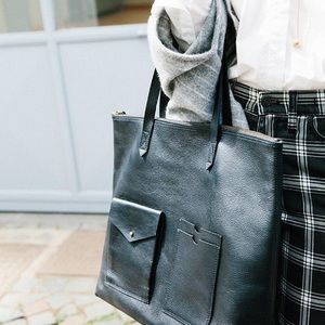 SOLD madewell transport satchel with pockets black